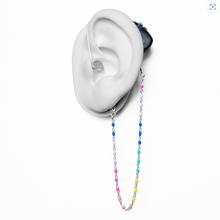 Last inn bildet i Galleri-visningsprogrammet, Fargerik sikkertskjede med hårklemme til høreapparat og CI